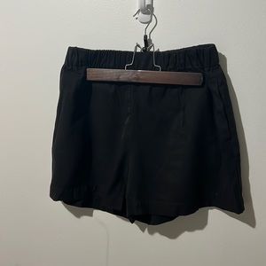 Black Linen Shorts